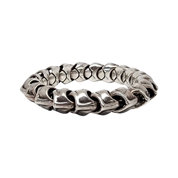 DLA Silverware Sterling Silver Vertebrae Unisex Bracelet #16050 - Picture 1 of 10